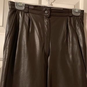 Brown leather pants